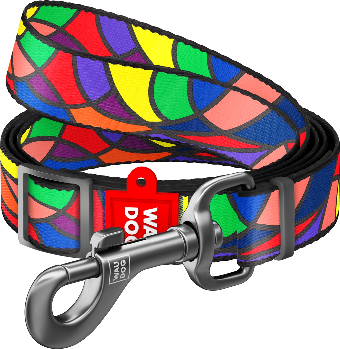 

Поводок для собак нейлоновый Collar WAUDOG Nylon, рисунок "Витраж", регулируемый, L, Ш 25 мм, Дл 152-183 см (5329)