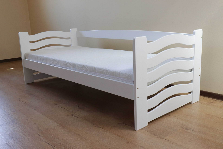 

Кровать односпальная в спальню из массива бука покрытие эмаль 80х190 Микки Маус Дримка