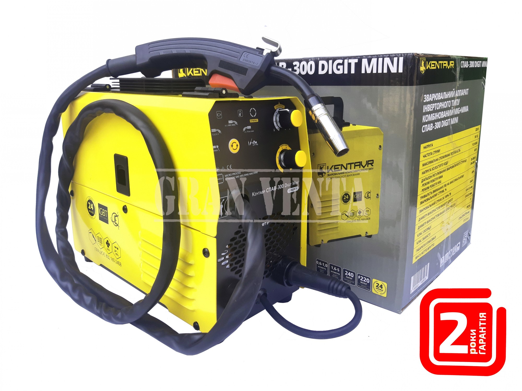 Сварочный инверторный полуавтомат Кентавр СПАВ-300 Digit Mini | MIG/MAG ...
