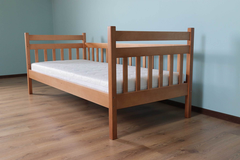 

Кровать односпальная в спальню из массива бука покрытие лак 90х200 Молли Дримка Коричневый