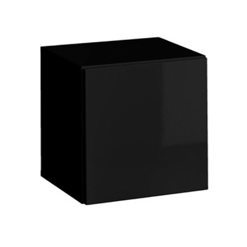

Шкафчик навесной в гостиную из ДСП Blox SW20 ASM Meble Черный матовый