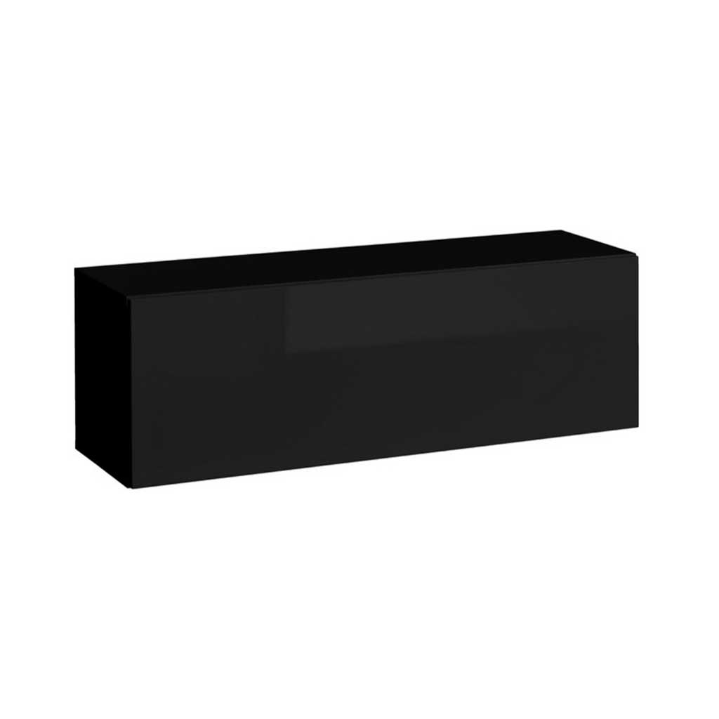 

Шкафчик навесной в гостиную из ДСП Blox SW22 ASM Meble Черный матовый