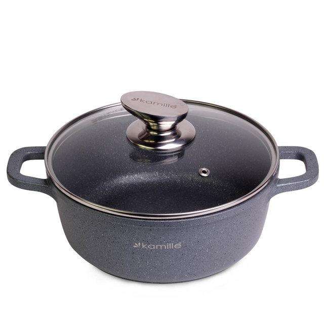 

Кастрюля из литого алюминия с антипригарным покрытием 2.3 л Kamille KM-4424
