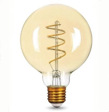 

Лампа светодиодная LED Black Filament G120 Flexible E27 6W Golden 360lm 2400К