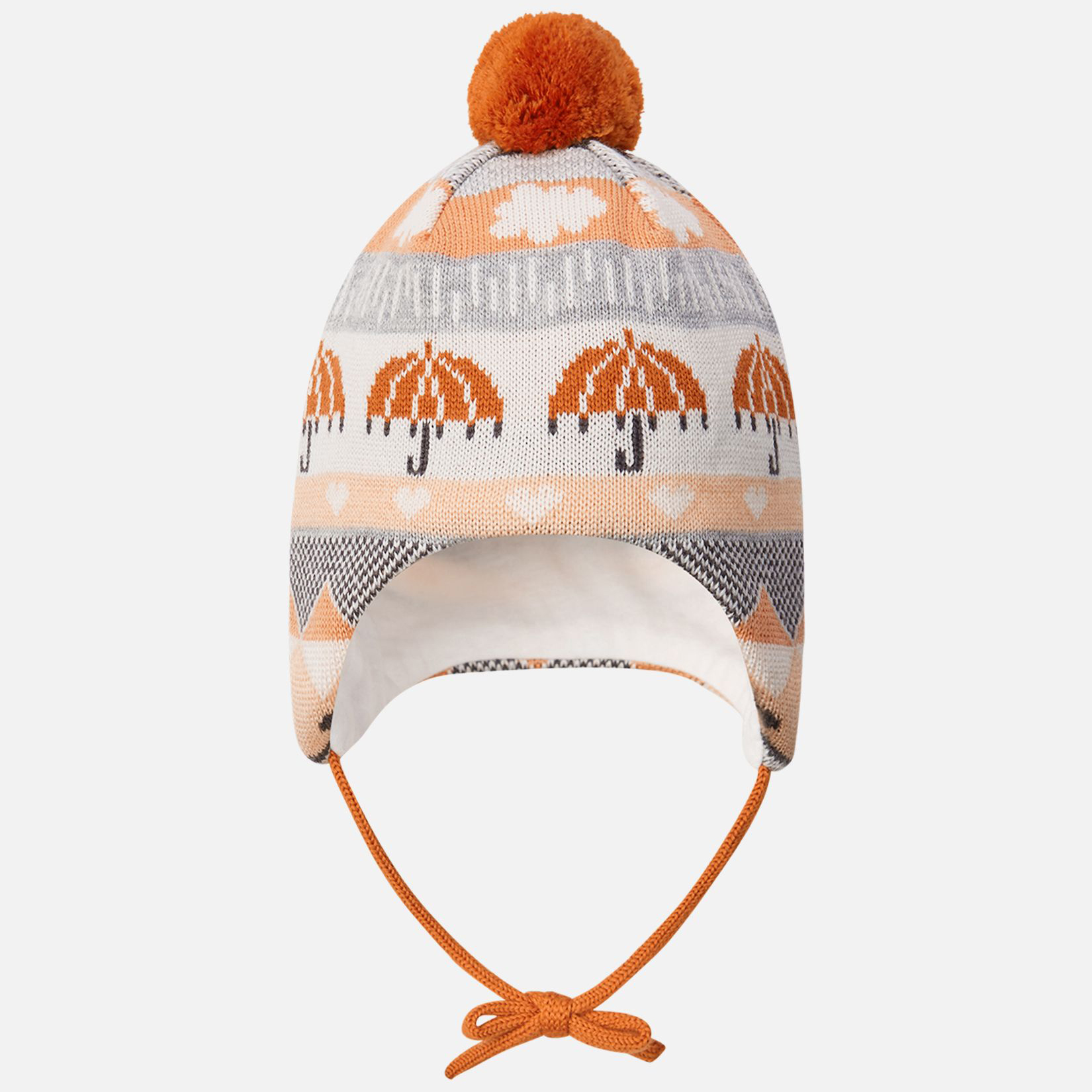 Акція на Дитяча зимова шапка в'язана на зав'язках з помпоном для хлопчика Reima Moomin Yngst 5300068A-1474 48/50 см від Rozetka