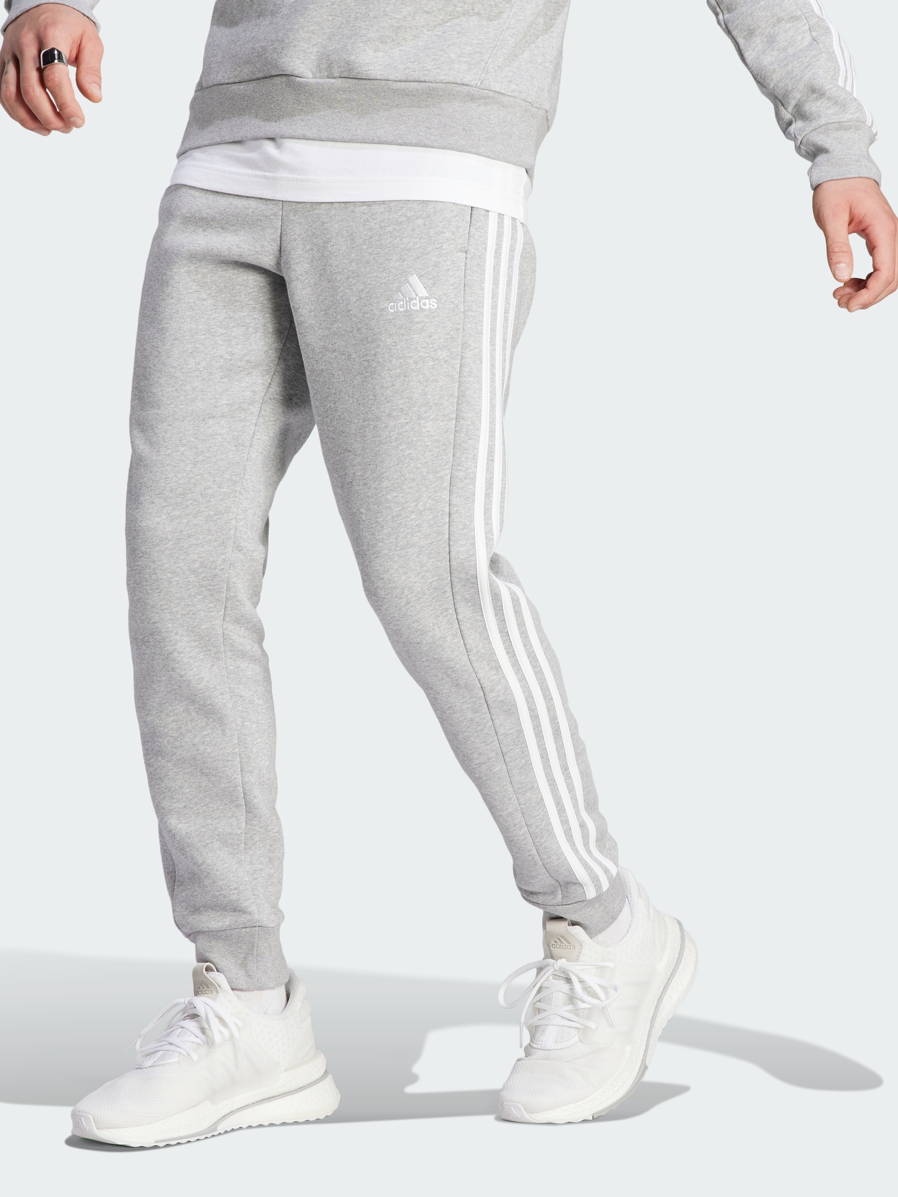 Акція на Спортивні штани утеплені чоловічі Adidas M 3S Fl Tc Pt IJ6494 S Medium Grey Heather від Rozetka