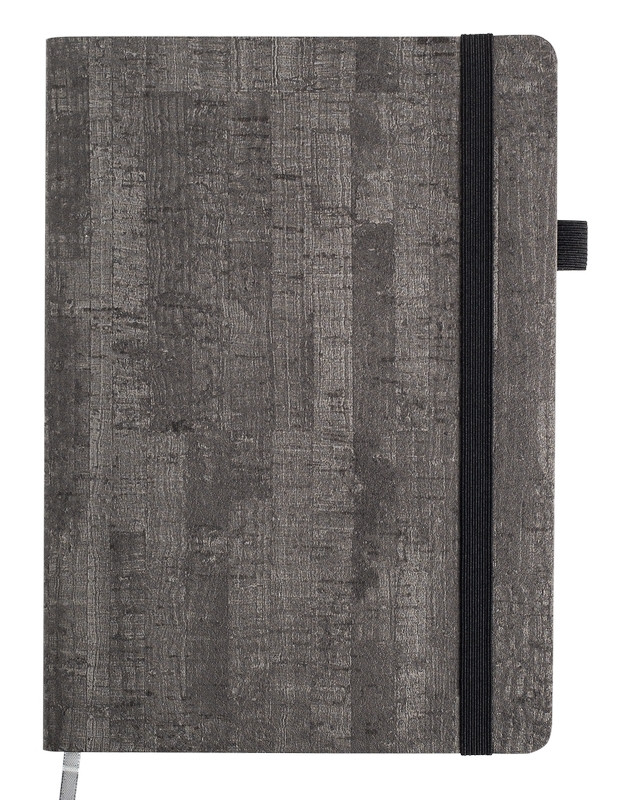 

Записная книга блокнот Buromax WOOD A5 96 л линия иск.кожа серый (BM.295214-09)