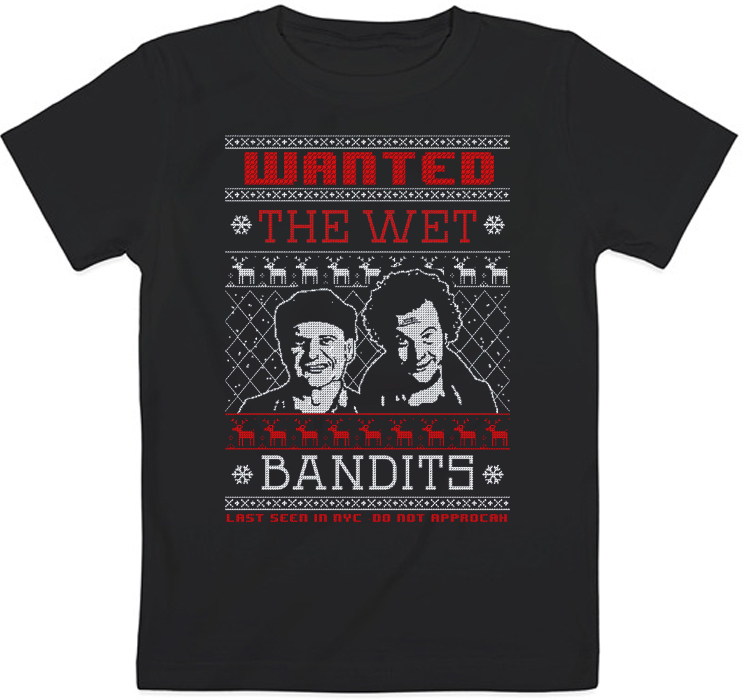 

Детская футболка "Home Alone - Wanted The Wet Bandits" (чёрная) 1-2 92