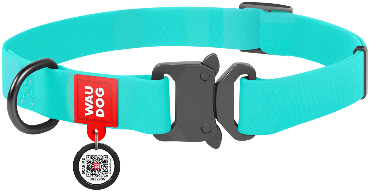 

Ошейник для собак водостойкий Collar WAUDOG Waterproof c QR-паспортом, металлическая пряжка-фастекс, XL, Ш 25 мм, Дл 35-58 см (2783)