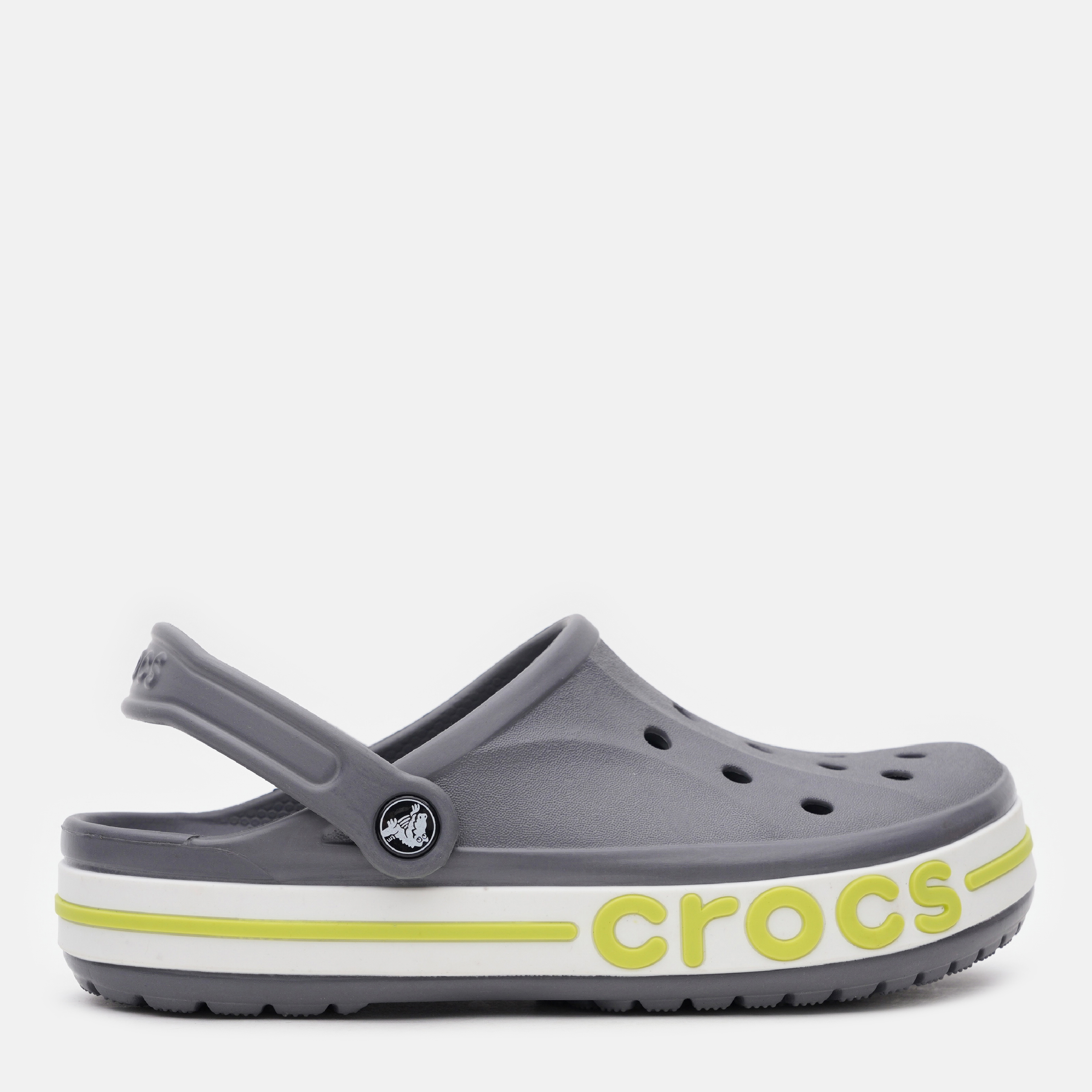 Акція на Жіночі крокси Crocs Bayaband Clog 205089-0A3 38-39 (M6/W8) 24 см Slate Grey/Lime Punch від Rozetka