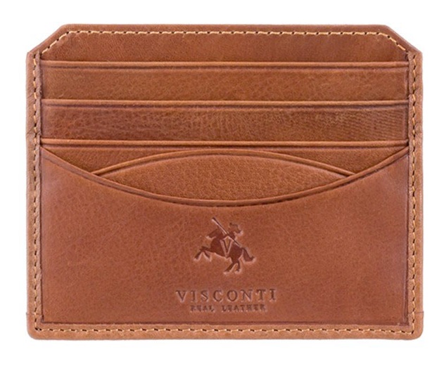 

Коричневый картхолдер - кошелёк Visconti DRW25 TAN