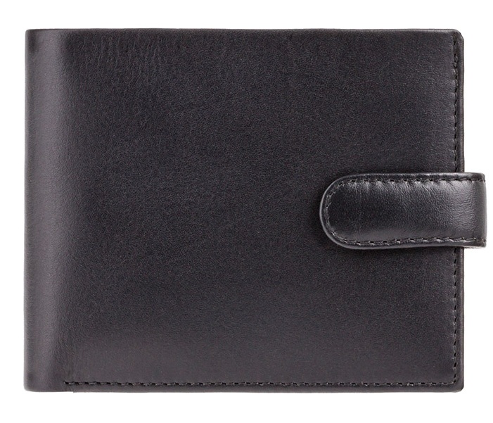 

Мужской кожаный кошелек Visconti PM100 BK/CB Vincent чёрный