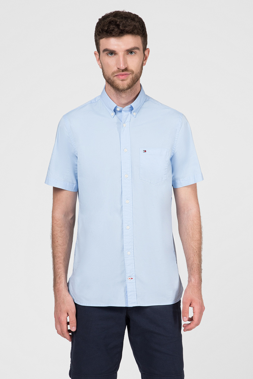 

Мужская голубая рубашка STRETCH POPLIN Tommy Hilfiger S MW0MW10102