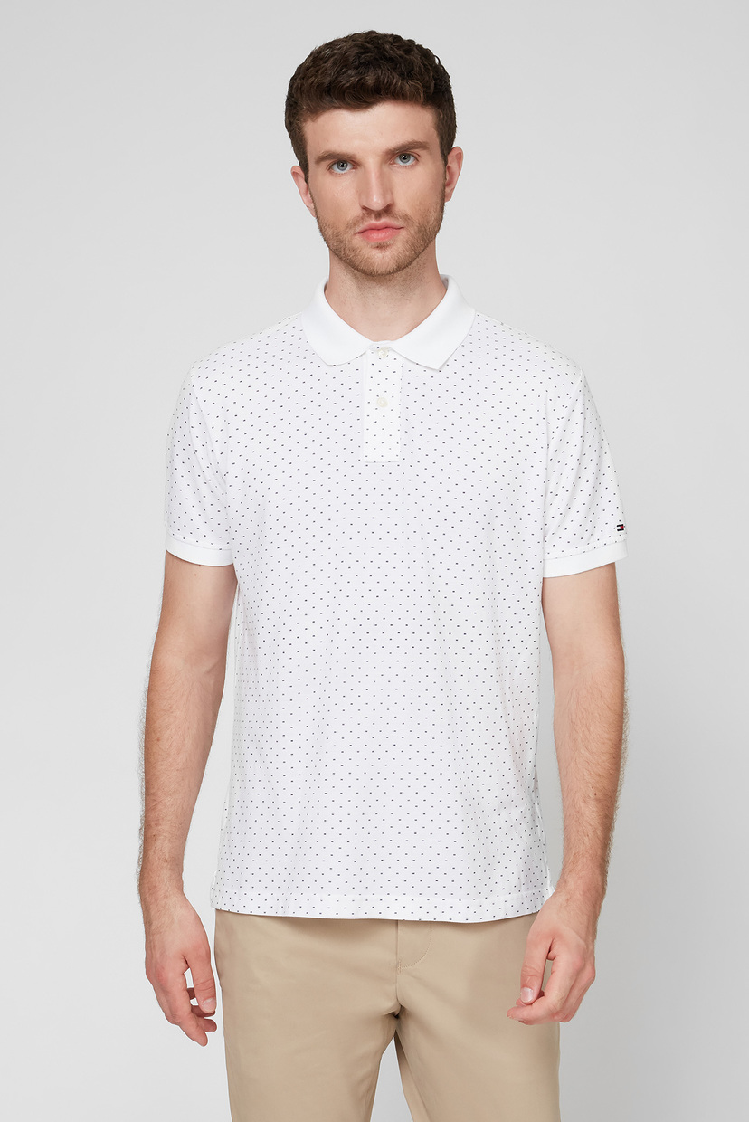 

Мужское белое поло с узором MICRO PRINT Tommy Hilfiger XXL MW0MW09737