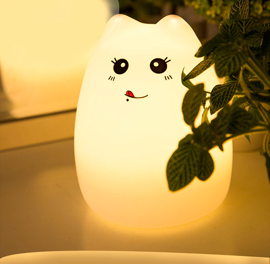 

Силиконовый LED ночник-лампа 15 см (HOP-5106)
