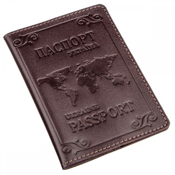 

Коричневая обложка для паспорта из натуральной кожи Shvigel 13983