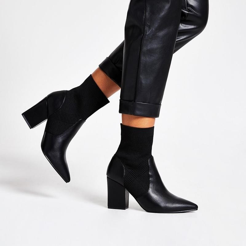 

Ботильоны с вязанным голенищем River Island 36 чёрный