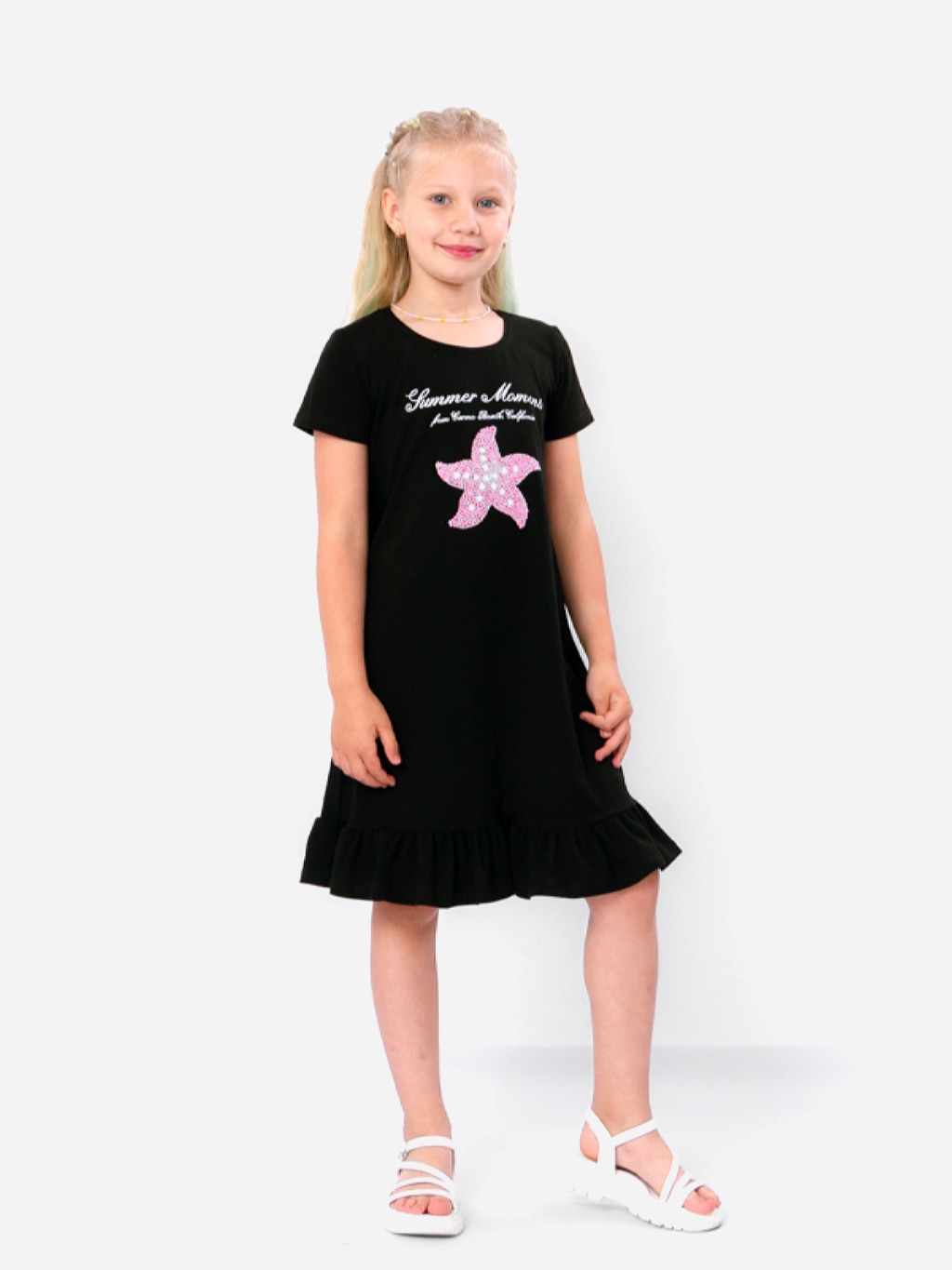 Акція на Дитяча літня сукня для дівчинки Носи своє 6255-036-33 110 см Чорна (p-6016-125772) від Rozetka