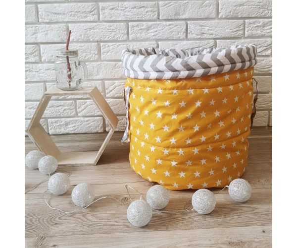 

Корзинка для игрушек "Желтые звезды" KatyPuf 50x40 см