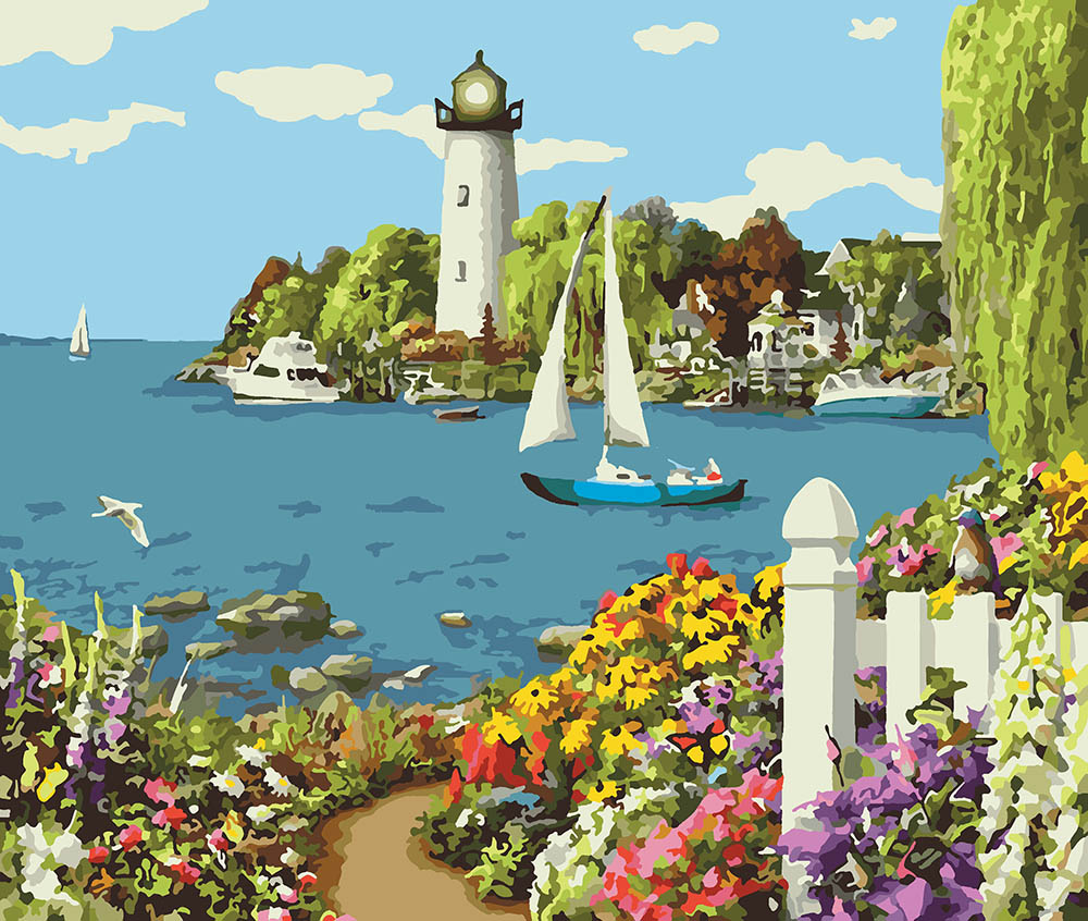 

Картина по номерам Идейка Теплое море 40*50 см (в коробке) арт.KH2226