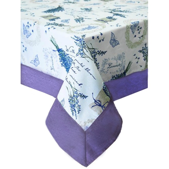 

Скатерть Прованс Living Лаванда з кантом 140*140 см хлопок арт.001065 140x140