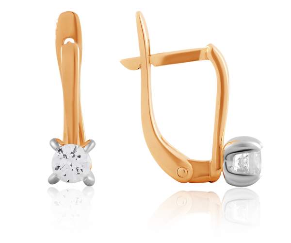 

Серьги золотые с камнем SWAROVSKI Zirconia "Франческа", С4018SW