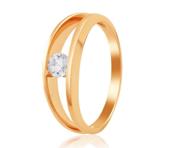 

Золотое кольцо с камнем SWAROVSKI Zirconia, КД4214SW, 19 размер