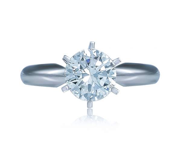 

Кольцо с камнем SWAROVSKI Zirconia,белое золото, КД4138/1SW, 16 размер