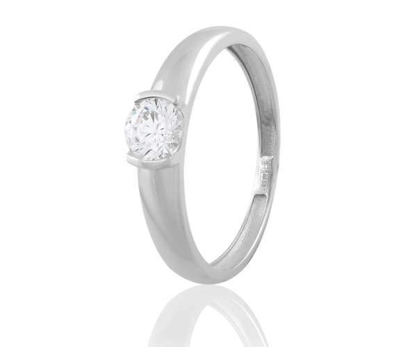 

Кольцо из белого золота с камнем SWAROVSKI Zirconia "Вызов", КД4252/1SW, 18.5 размер