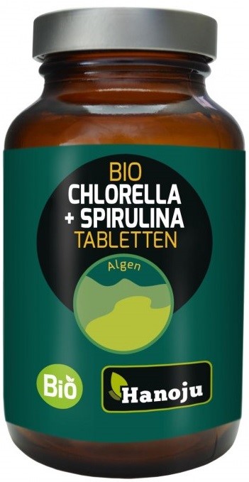 Zdjęcia - Witaminy i składniki mineralne Hanoju Spirulina Bio Chlorella Bio 400 mg 300 tabletek  