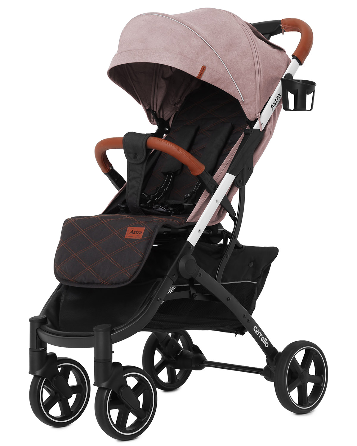 

Коляска прогулочная Carrello Astra CRL-5505 Apricot Pink с EVA колесами + дождевик S, чехол на ножки и сумка