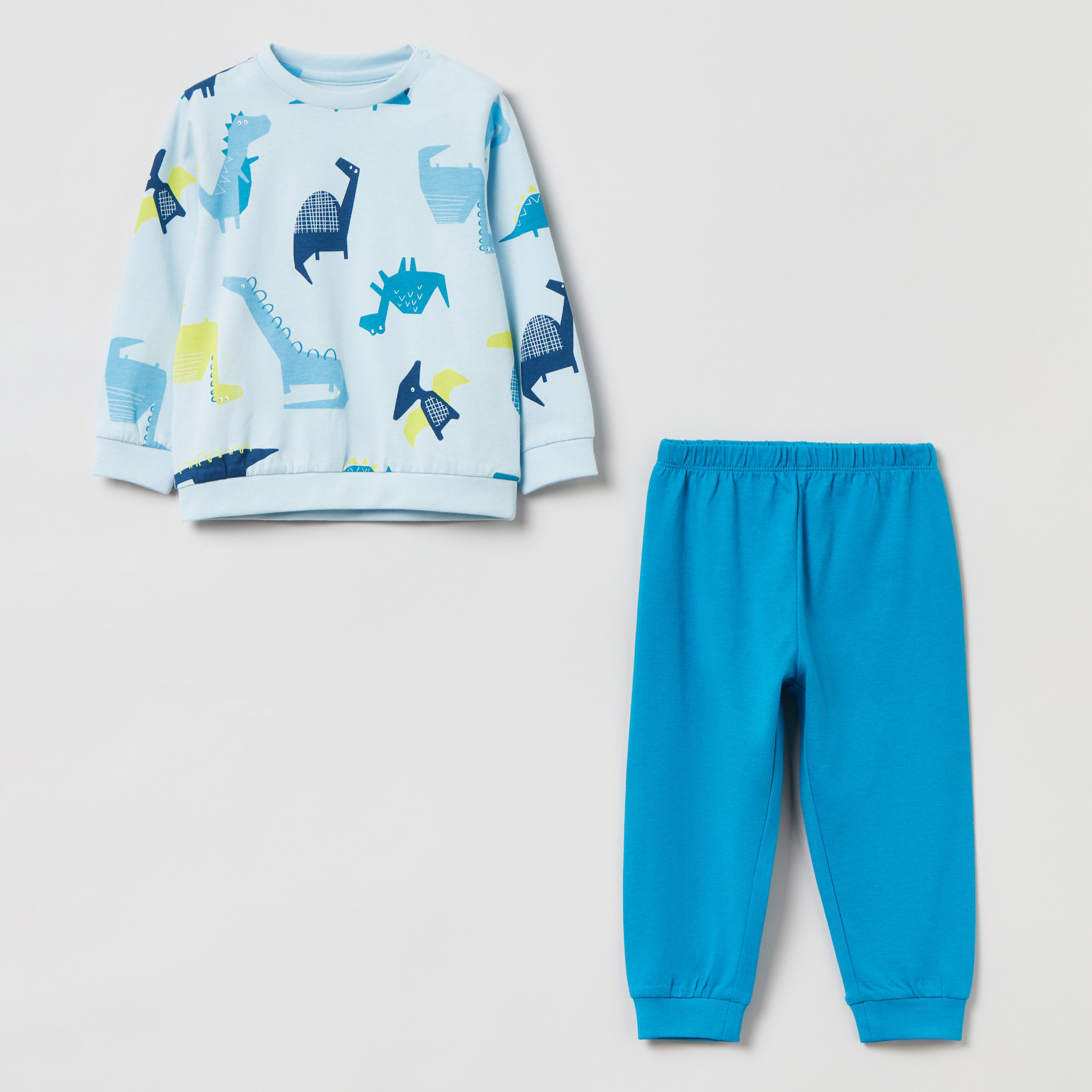 Акція на Піжама (футболка з довгими рукавами + штани) дитяча OVS Pyjama Boy Omphalodes 1812943 86 см Light Blue від Rozetka