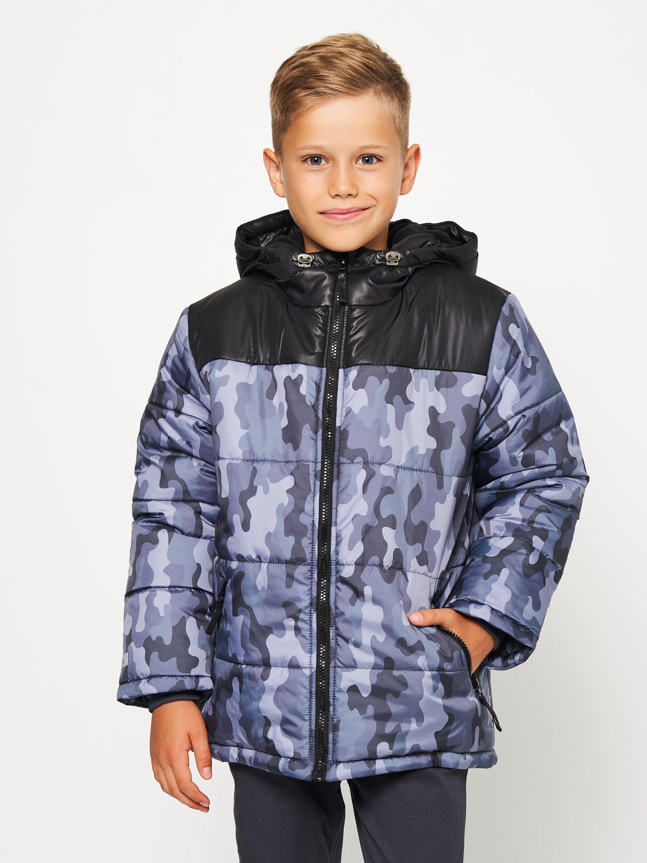 Акція на Дитяча зимова куртка для хлопчика Бембі КТ295-XY1 116 см від Rozetka
