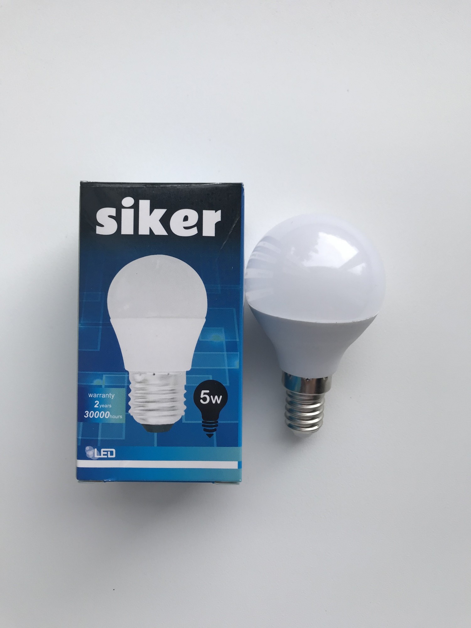 Светодиодная лед LED лампа 5вт 5W 5ватт Е14 4000К белый нейтральный ...