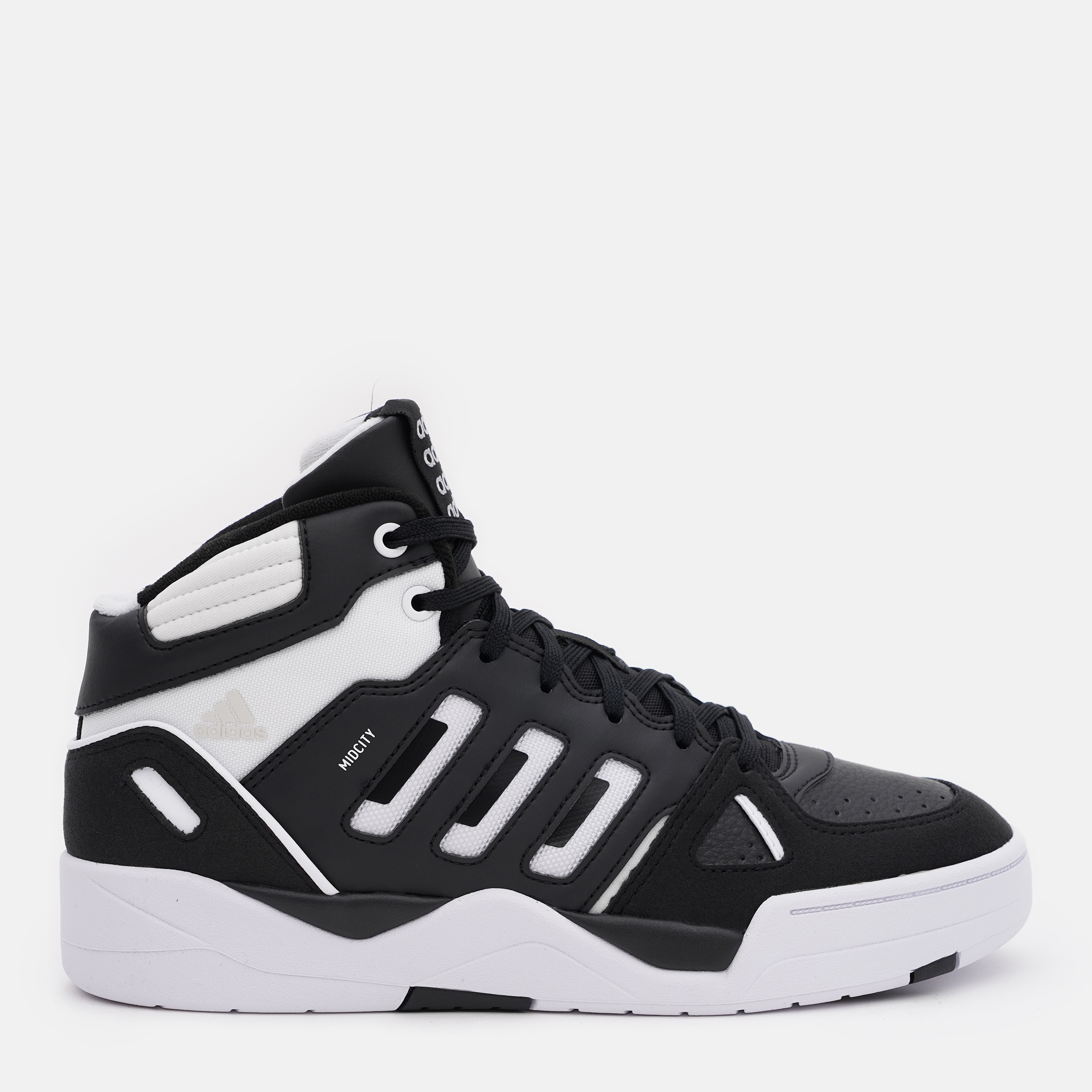 Акція на Чоловічі черевики Adidas Midcity Mid IE4465 41.5 (7.5UK) 26 см Cblack/Ftwwht/Crywht від Rozetka