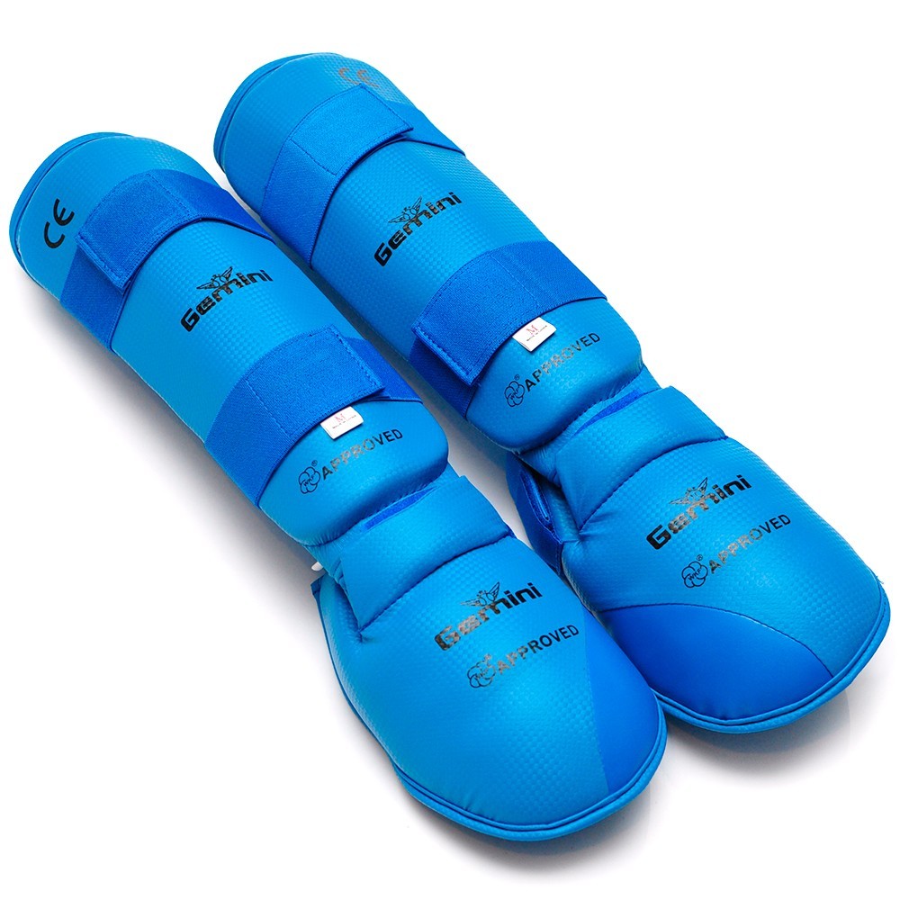 

Защита голени с футами для единоборств PU Gemini WKF Синие M (G-3958-B)