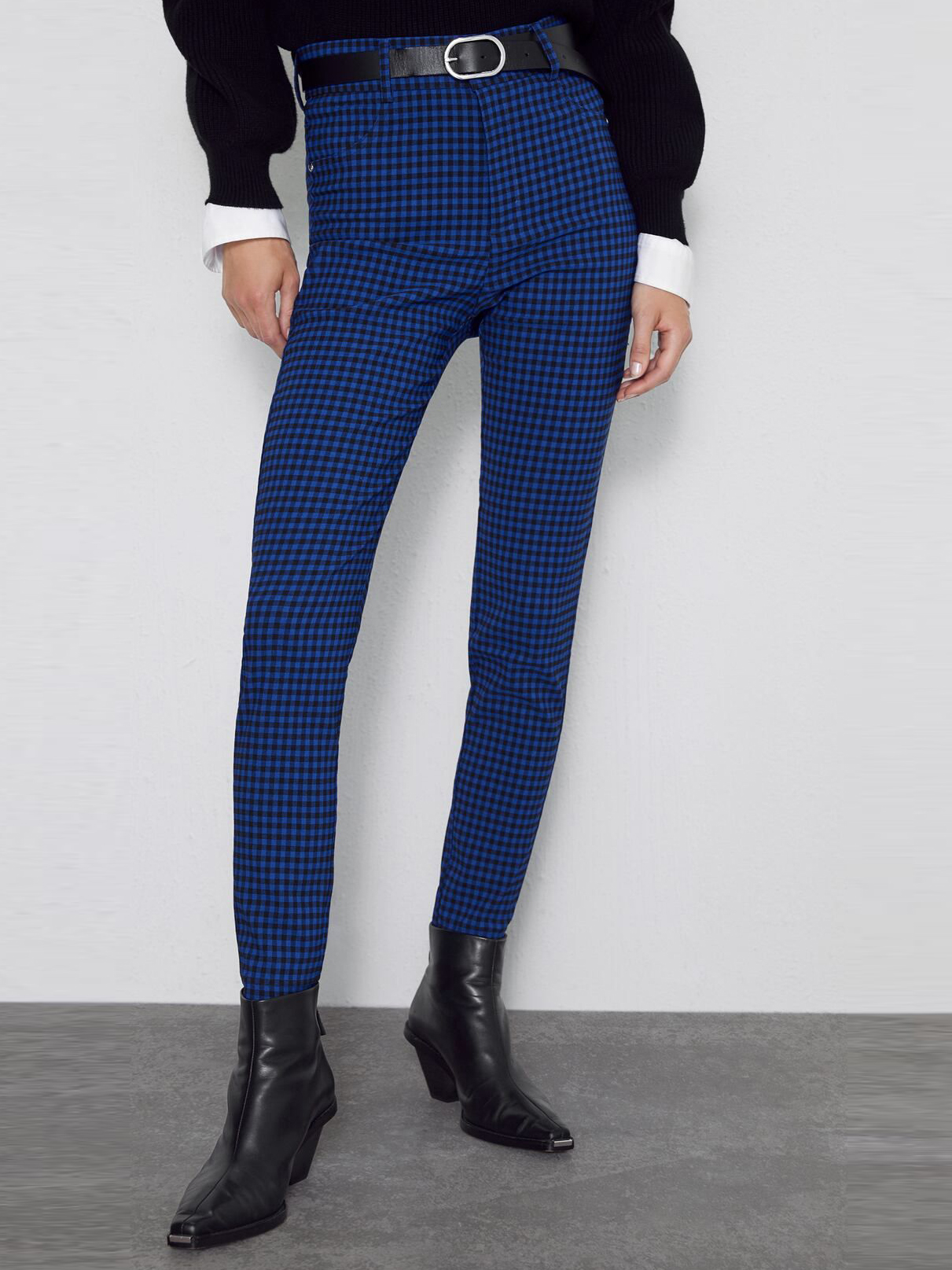 

Брюки Zara 8372/244/030 M Синие в клетку