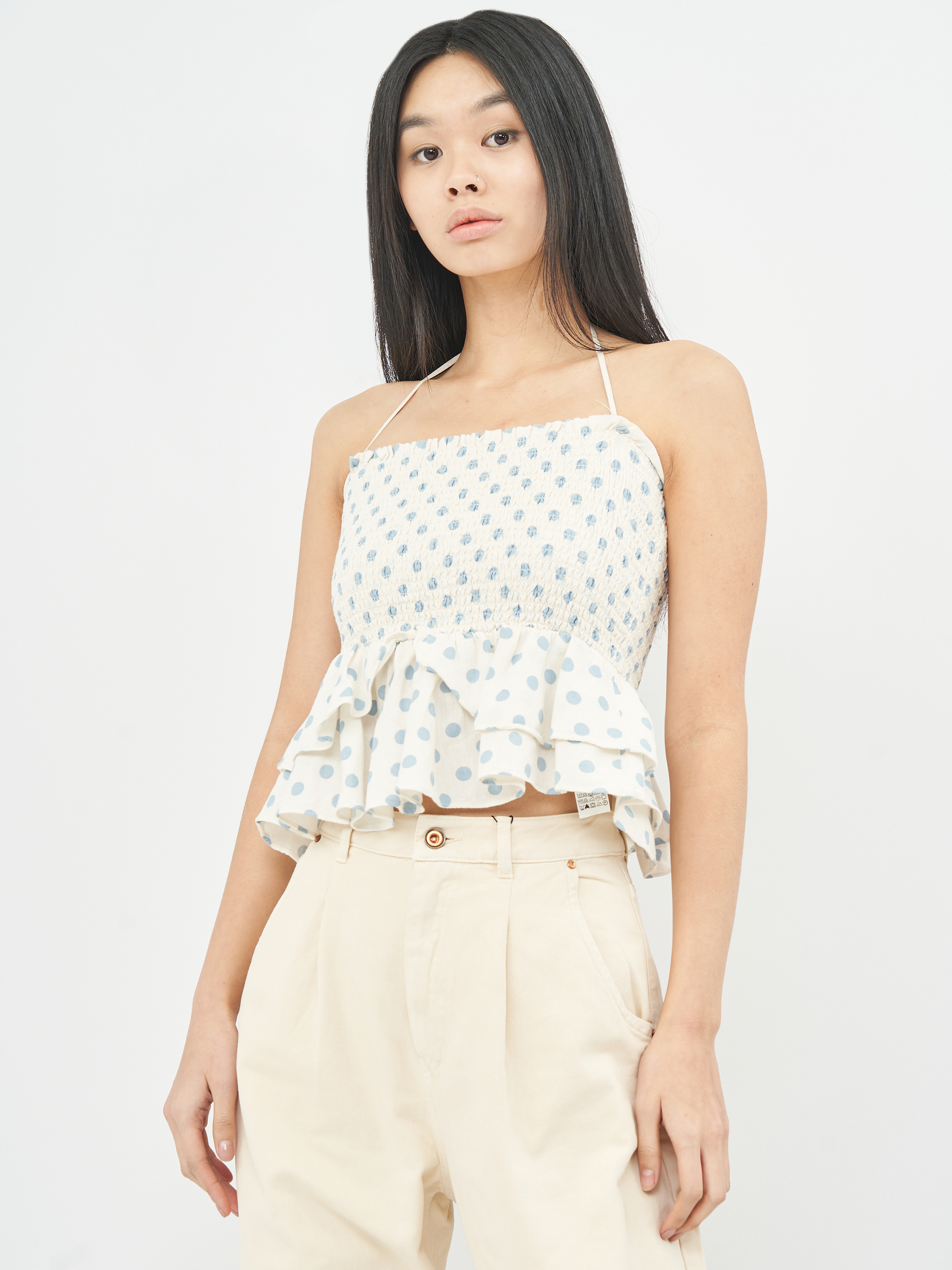 

Топ Zara 7521/096/712 M Молочный в горошек