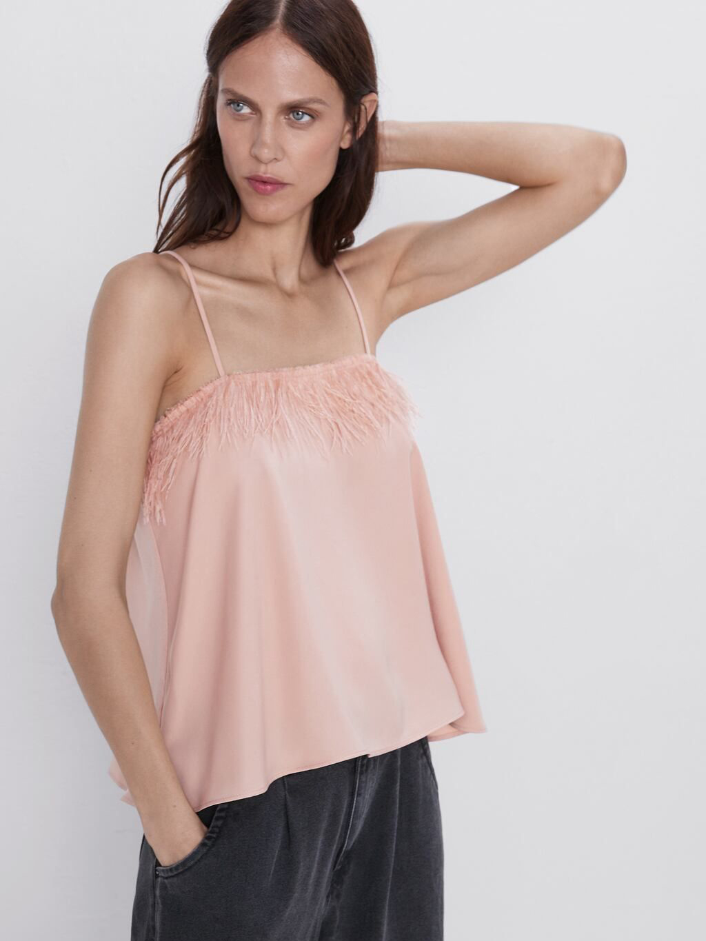 

Топ Zara 3666/176/942 XS Персиковый