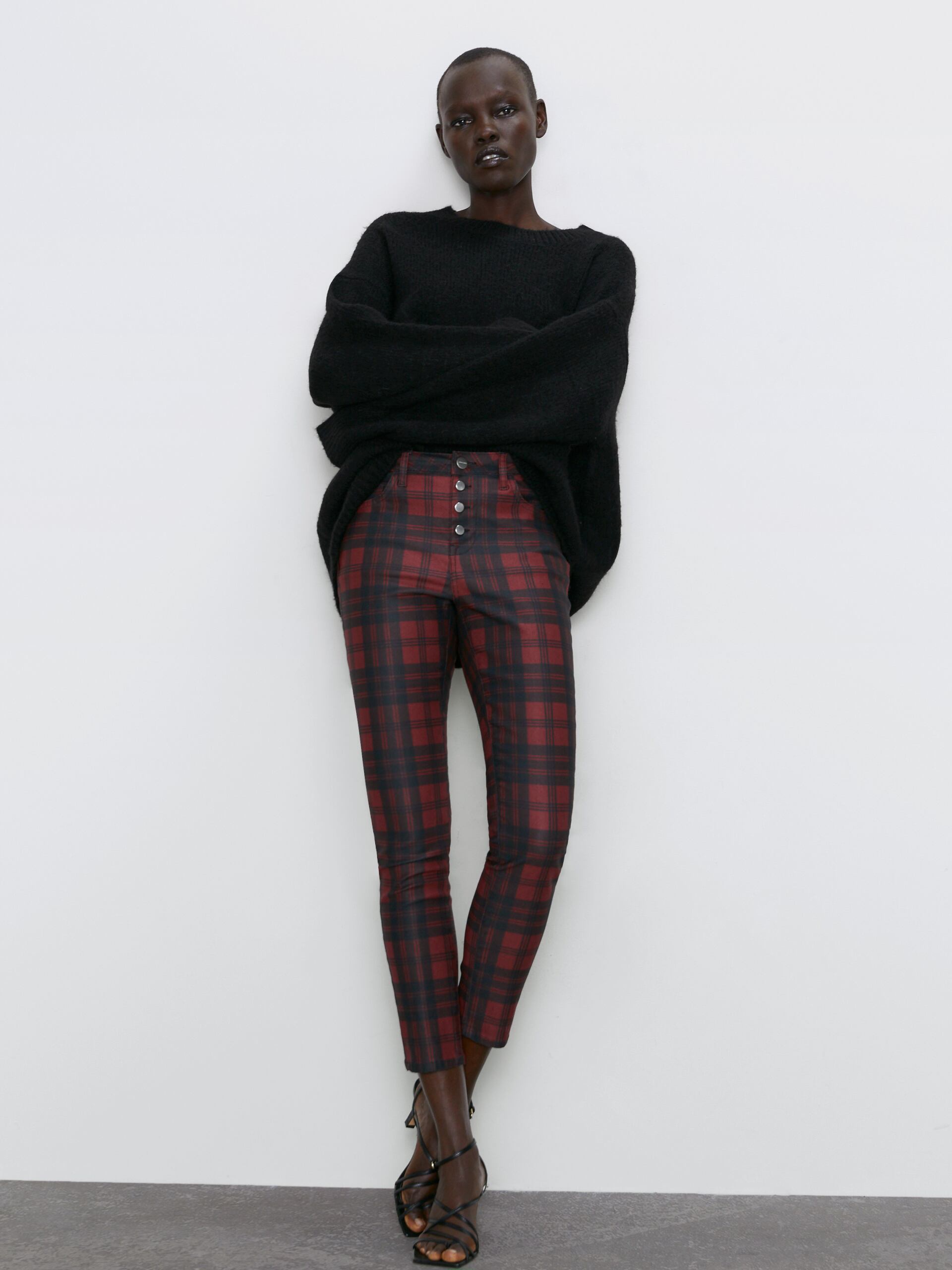 

Брюки Zara 6164/192/065 36 Красные в клетку