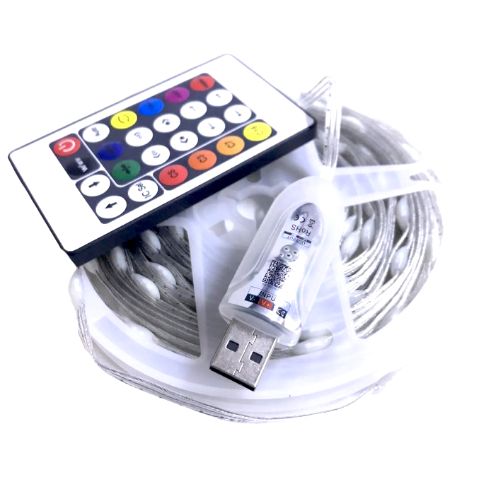 Светодиодная лента с блютузом, микрофоном, музыкальный RGB, USB 10м ...