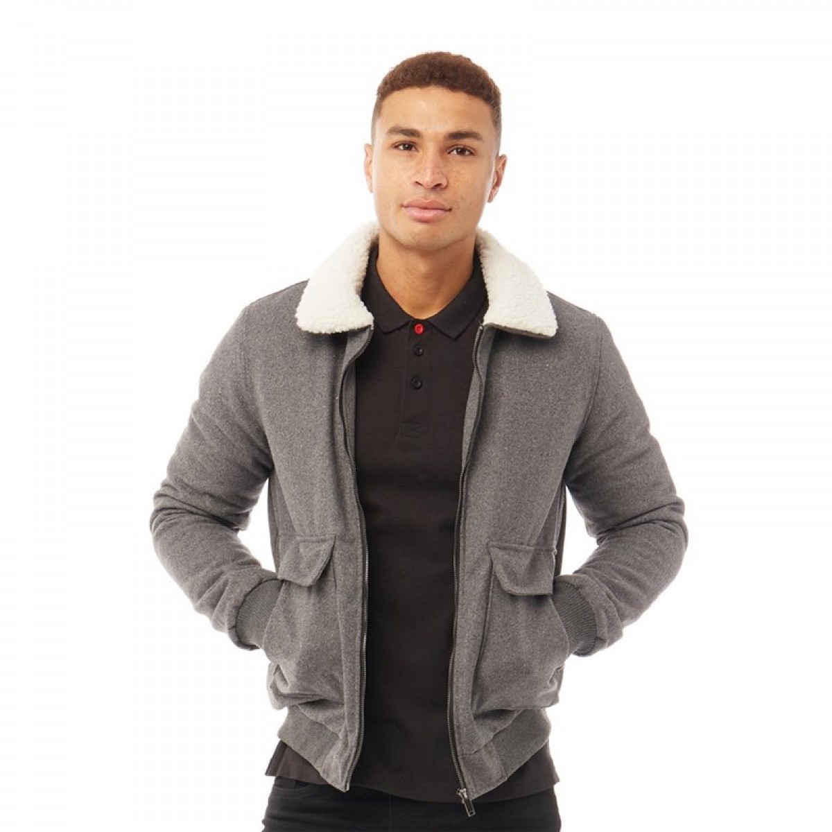 

Куртка Brave Soul Bodhi Sherpa Collar Grey Grey Marl, M (46)