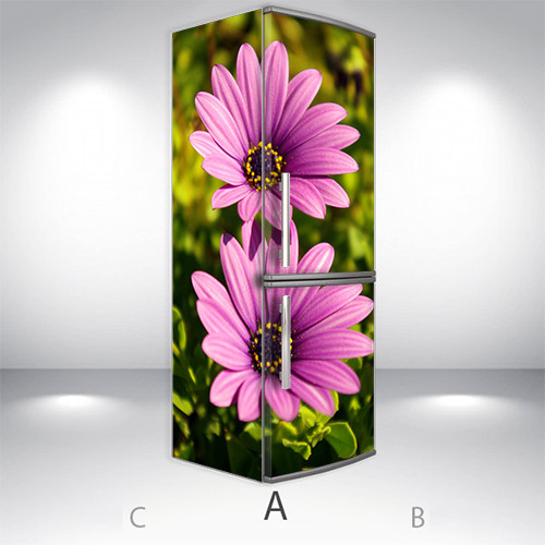 

Наклейки на холодильник 3d, Самоклейка, 180 х 65 см, Лицевая+Левая(А) (holSS1_fl102221 Цветы-2)