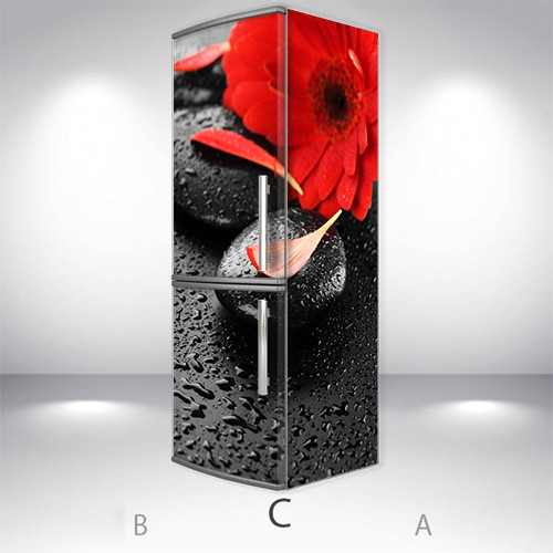 

Виниловая наклейка на холодильник, Фотообои на холодильник, Самоклейка, 200 х 60 см, Лицевая+Правая(C) (holMS2_fl13102 Цветы-С)