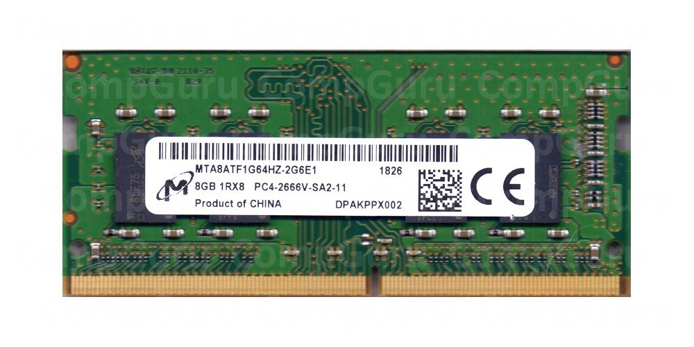 Ноутбучная оперативная память Micron DDR4 8GB 2666MHz SO-DIMM 1Rx8 PC4 ...