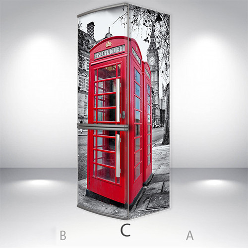 

Холодильник дизайнерский, Магнит, 200 х 60 см, Лицевая+Правая(C) (gd10226-9)