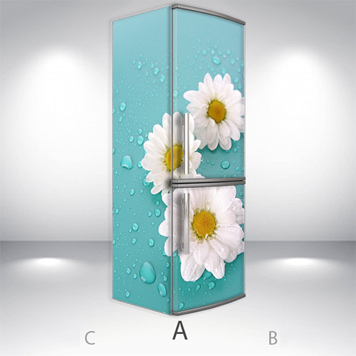 

Виниловая наклейка на холодильник, Как декорировать старый холодильник, Самоклейка, 200 х 60 см, Лицевая+Левая(А) (holMS2_fl102371 Цветы)