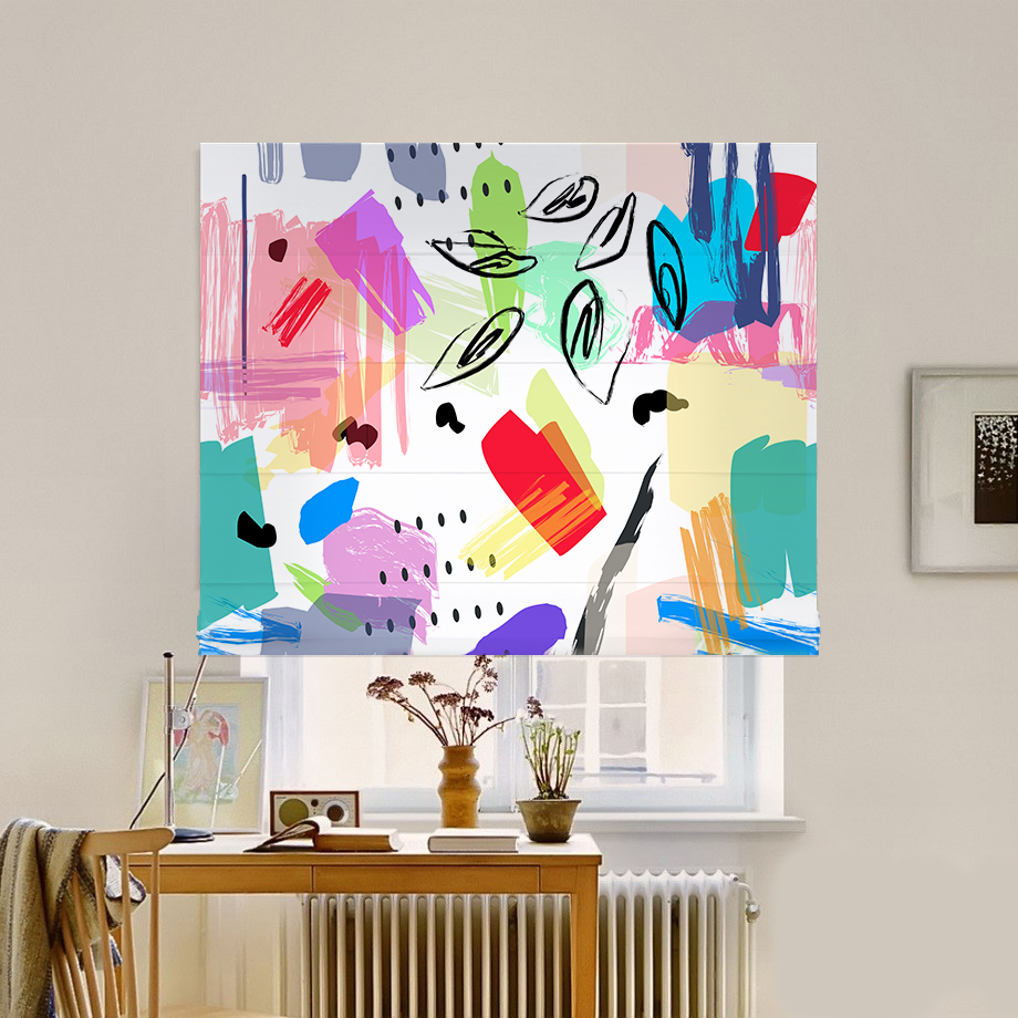 

Римская штора система Classic InHt Фотопечать Абстракция 00-627 Блэкаут 80х170 см