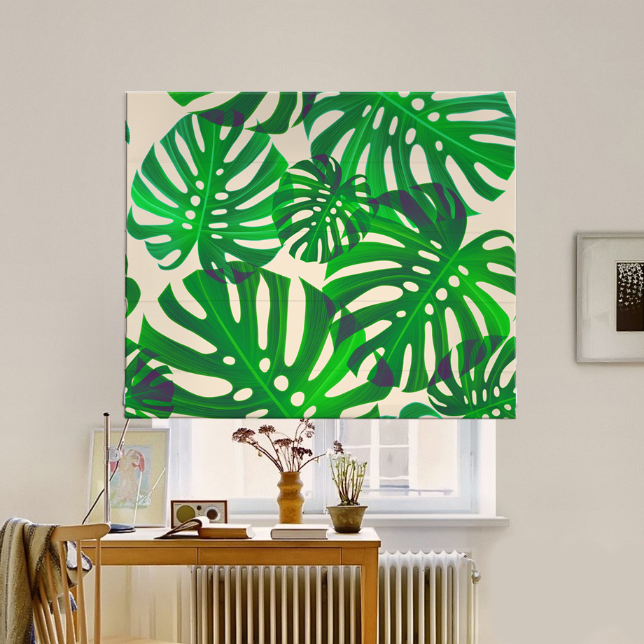 

Римская штора система Classic InHt Фотопечать Монстера 15-180 Блэкаут 170х170 см