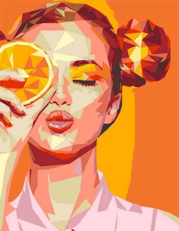 

Набор для творчества Rosa Start акриловая живопись по номерам Orange girl 35 х 45 см (4823098514336)